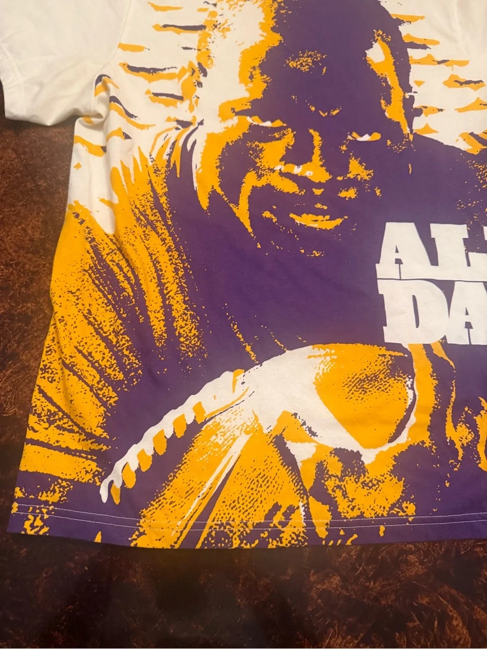 Nike football White Purple Yellow 'All Day' Graphic Dri-FIT Tee